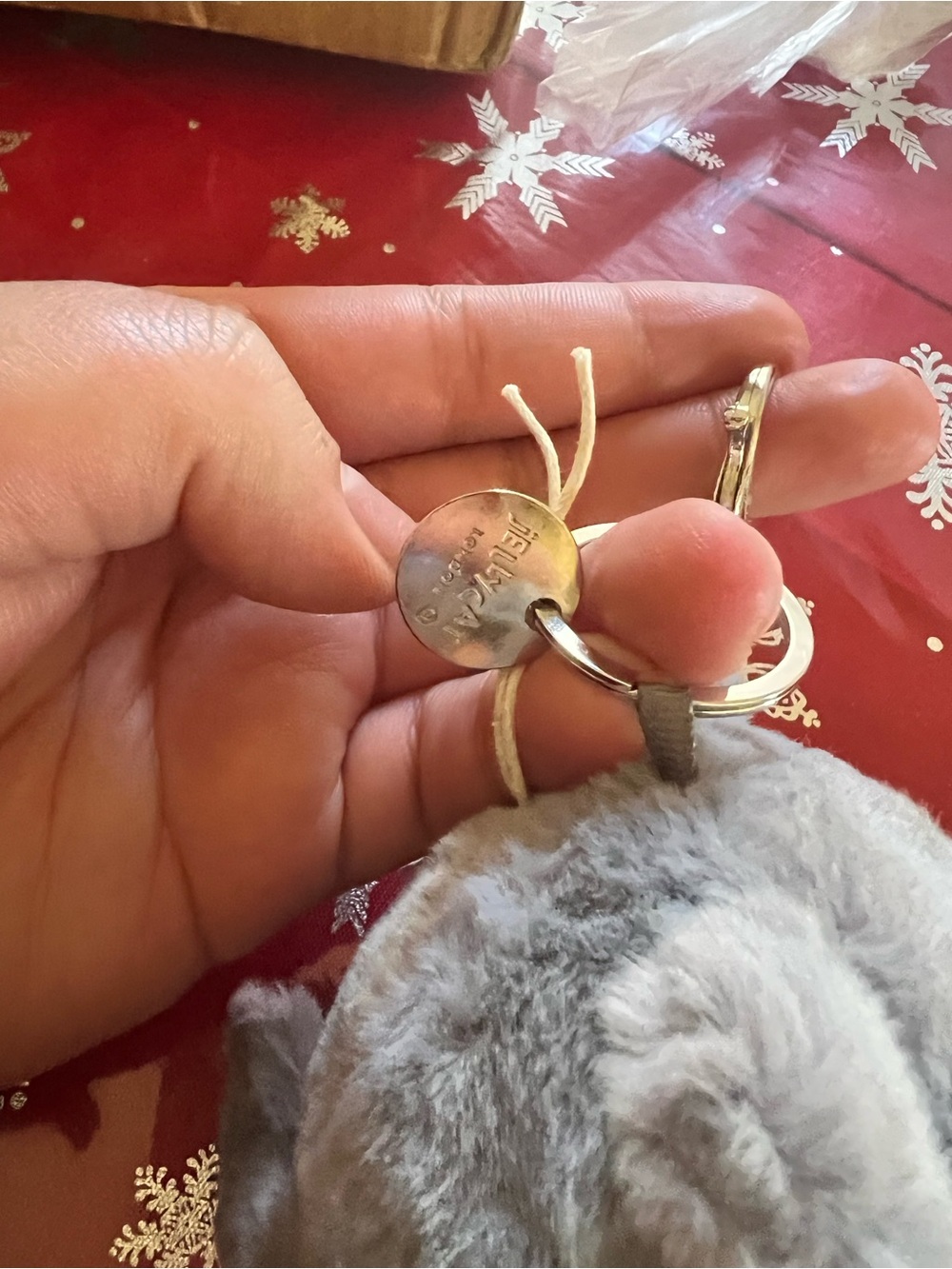 GREY CAT PLUSH KEYCHAIN - Picture 5 of 6